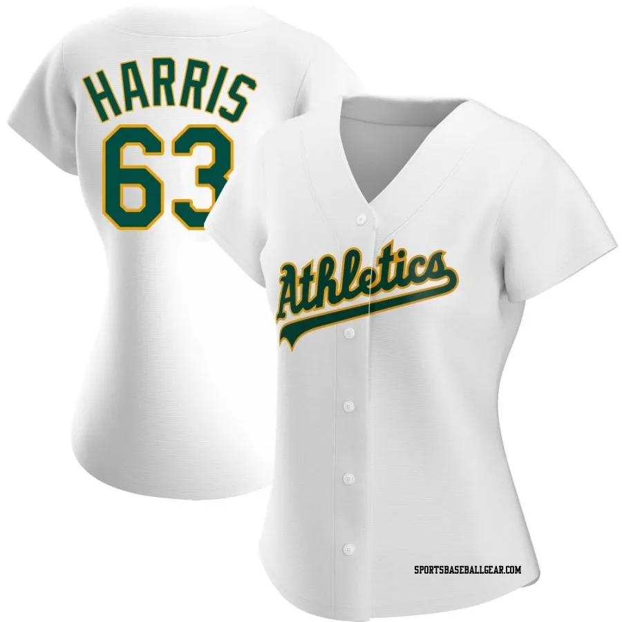 Hogan Harris Women's Oakland Athletics White Authentic Home Jersey