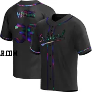 Hogan Harris Youth Oakland Athletics Black Holographic Replica Alternate Jersey
