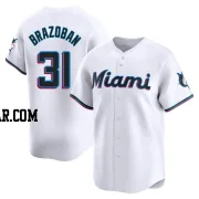 Huascar Brazoban Men's Miami Marlins White Limited Home Jersey