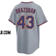 Huascar Brazoban Men's New York Mets Gray Replica Away 2.0 Jersey