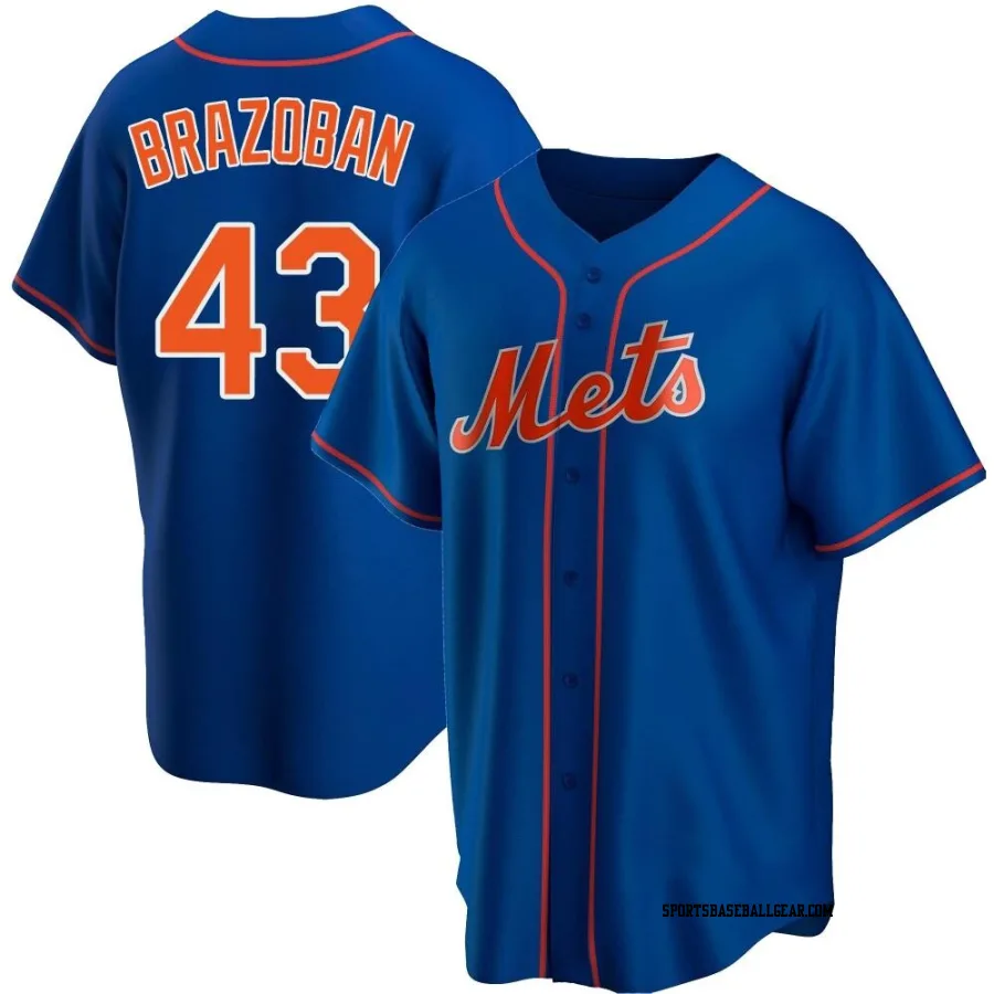 Huascar Brazoban Men's New York Mets Royal Replica Alternate Jersey