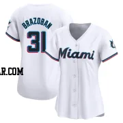 Huascar Brazoban Women's Miami Marlins White Limited Home Jersey