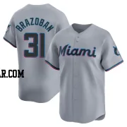 Huascar Brazoban Youth Miami Marlins Gray Limited Road Jersey