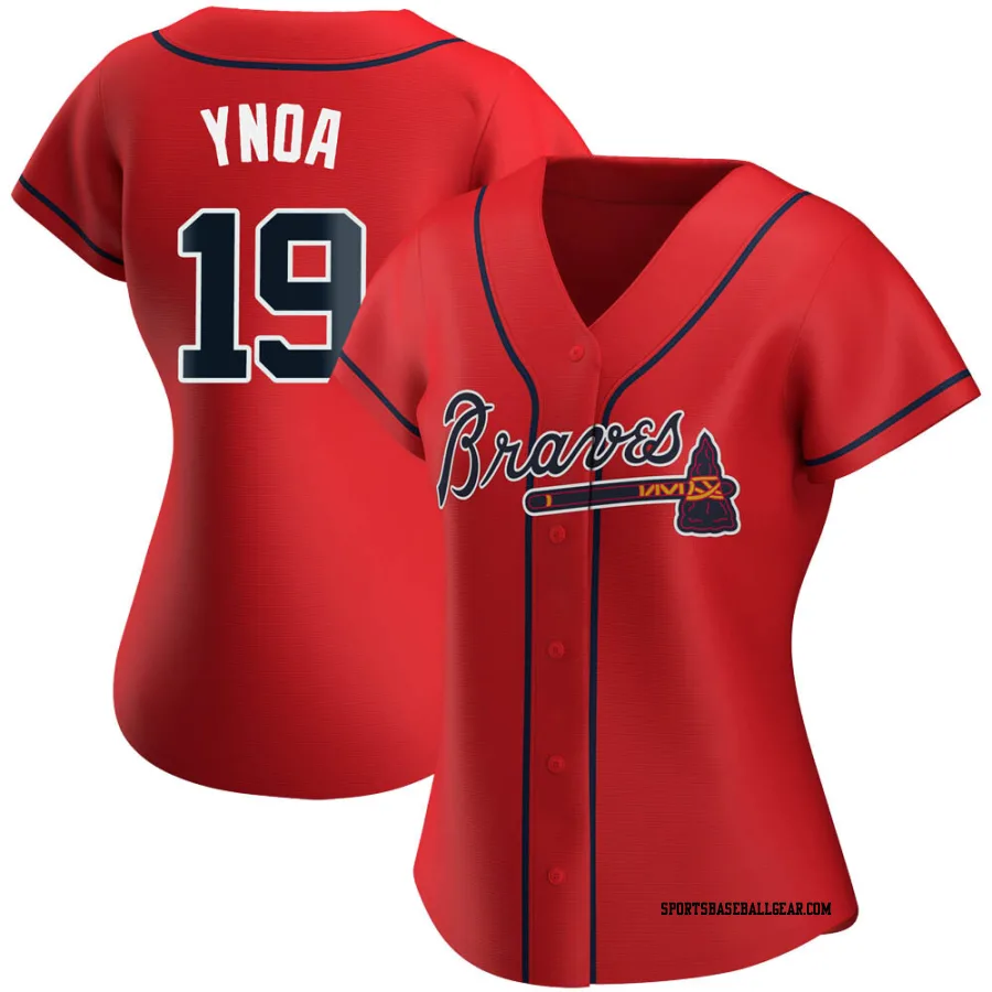 Huascar Ynoa Women's Atlanta Braves Red Authentic Alternate Jersey
