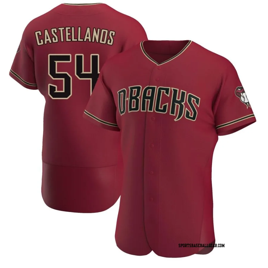 Humberto Castellanos Men's Arizona Diamondbacks Authentic Crimson Alternate Jersey