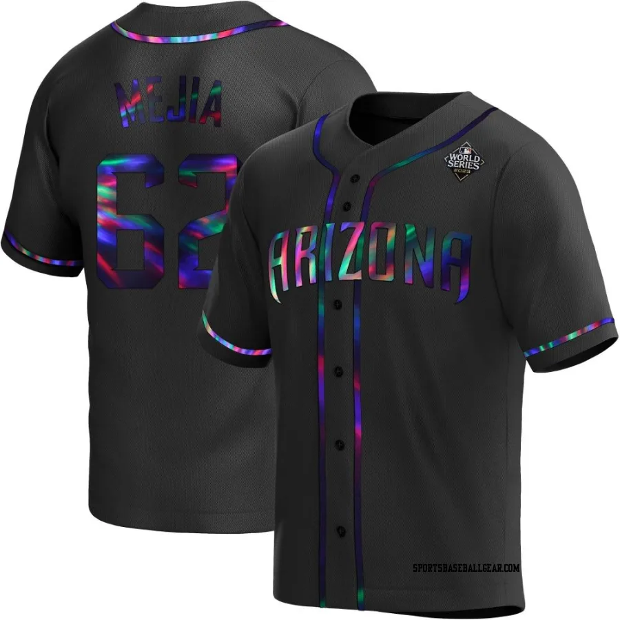 Humberto Mejia Men's Arizona Diamondbacks Black Holographic Replica Alternate 2023 World Series Jersey