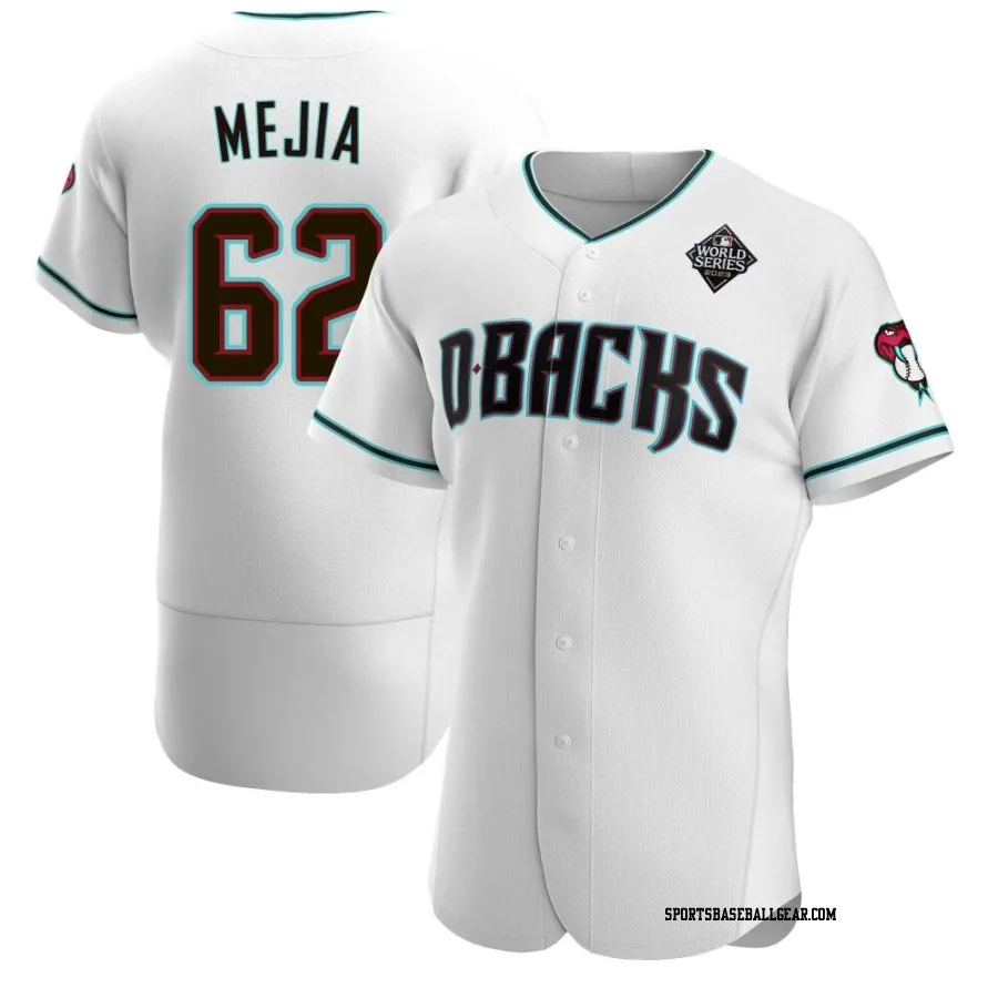 Humberto Mejia Men's Arizona Diamondbacks White Authentic Teal Alternate 2023 World Series Jersey