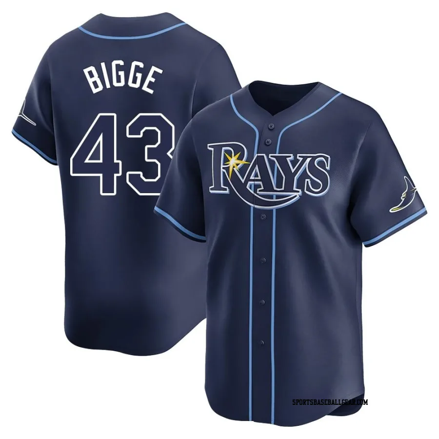 Hunter Bigge Men's Tampa Bay Rays Navy Limited Away Jersey