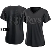 Hunter Bigge Women's Tampa Bay Rays Black Authentic Pitch Fashion Jersey