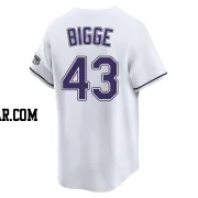 Hunter Bigge Youth Tampa Bay Rays White Limited Throwback Cooperstown Jersey