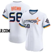 Hunter Brown Men's Houston Astros White Elite 2025 City Connect Jersey