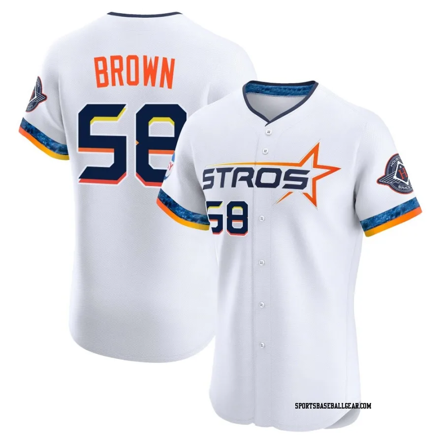Hunter Brown Men's Houston Astros White Elite 2025 City Connect Jersey