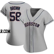Hunter Brown Women's Houston Astros Gray Authentic Road 2020 Jersey
