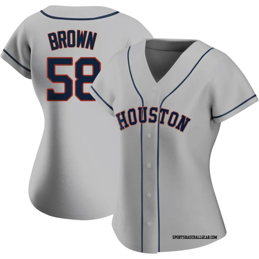 Hunter Brown Women's Houston Astros Gray Authentic Road 2020 Jersey