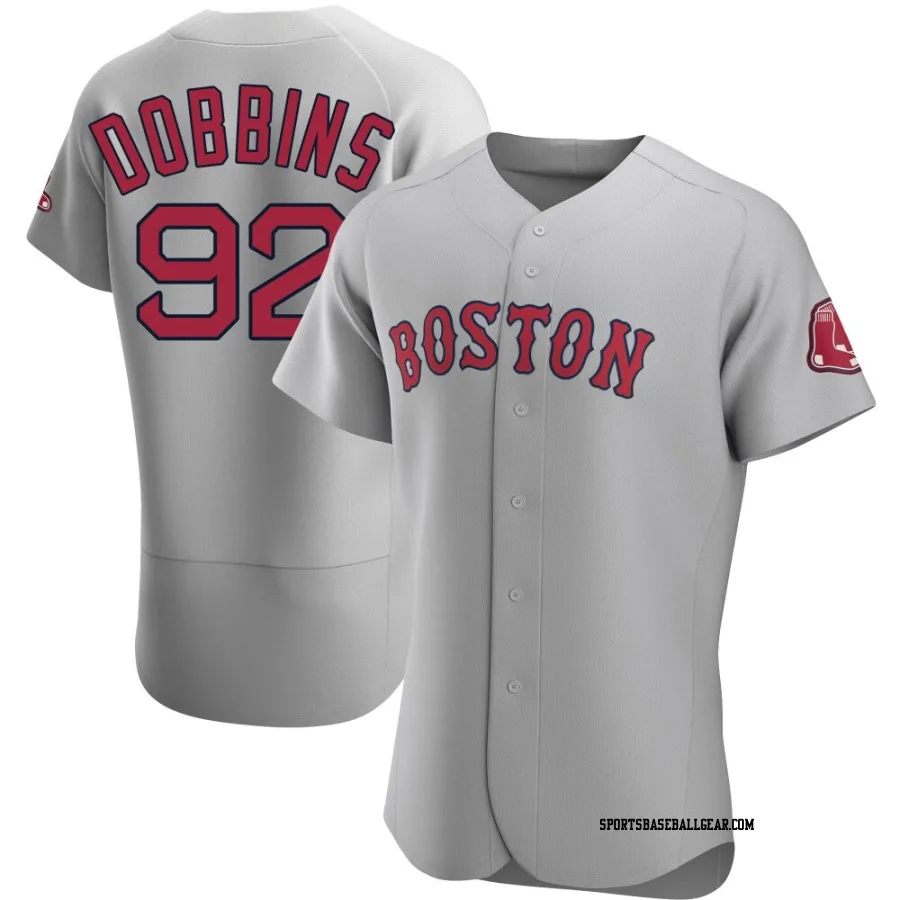 Hunter Dobbins Men's Boston Red Sox Gray Authentic Road Jersey