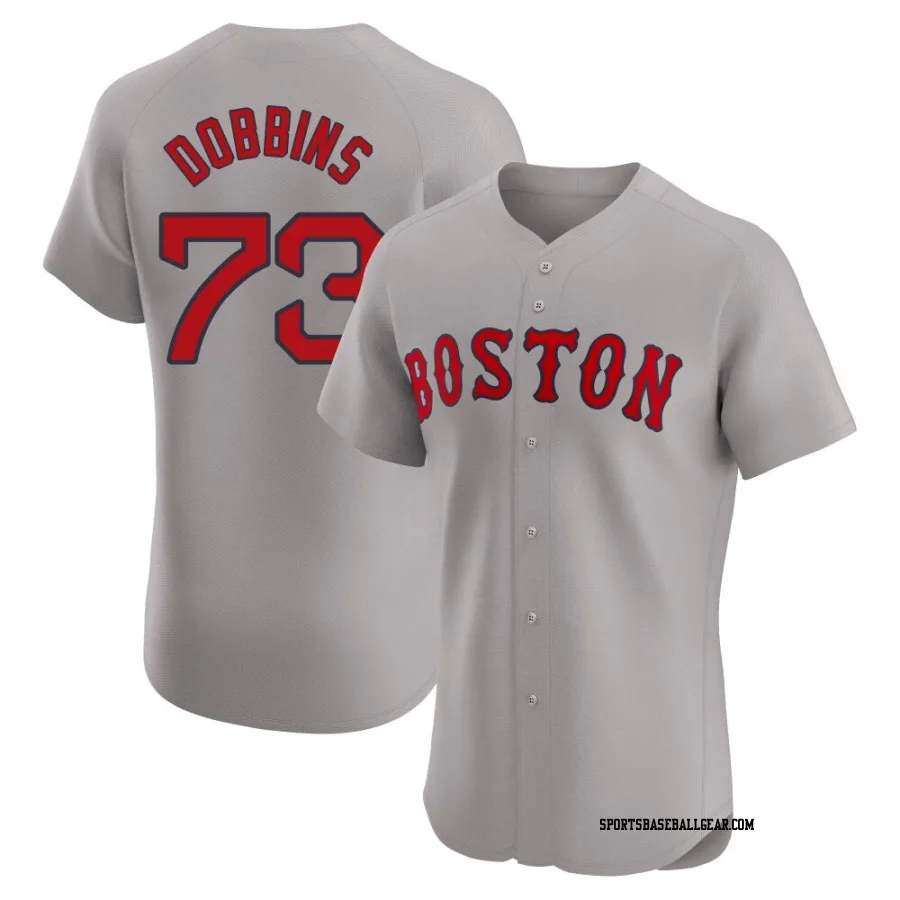 Hunter Dobbins Men's Boston Red Sox Gray Elite Road Jersey