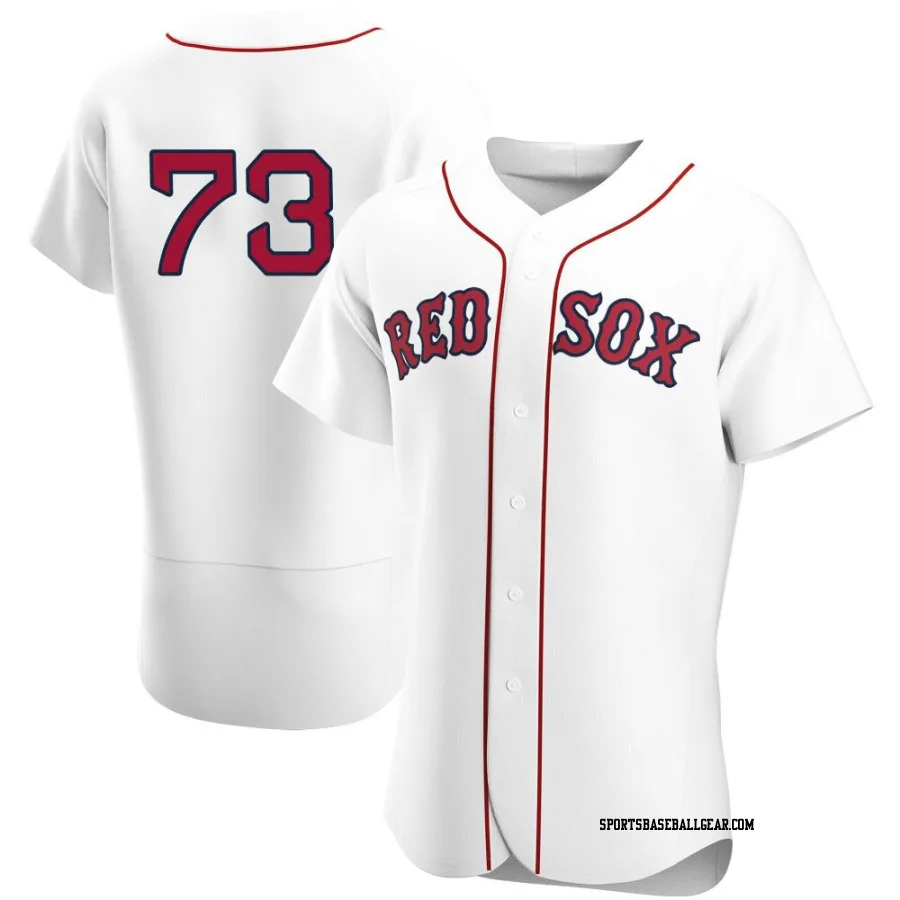 Hunter Dobbins Men's Boston Red Sox White Authentic Home Team Jersey