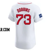 Hunter Dobbins Men's Boston Red Sox White Elite Home Patch Jersey
