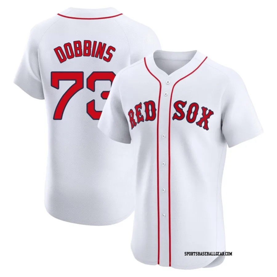 Hunter Dobbins Men's Boston Red Sox White Elite Home Patch Jersey