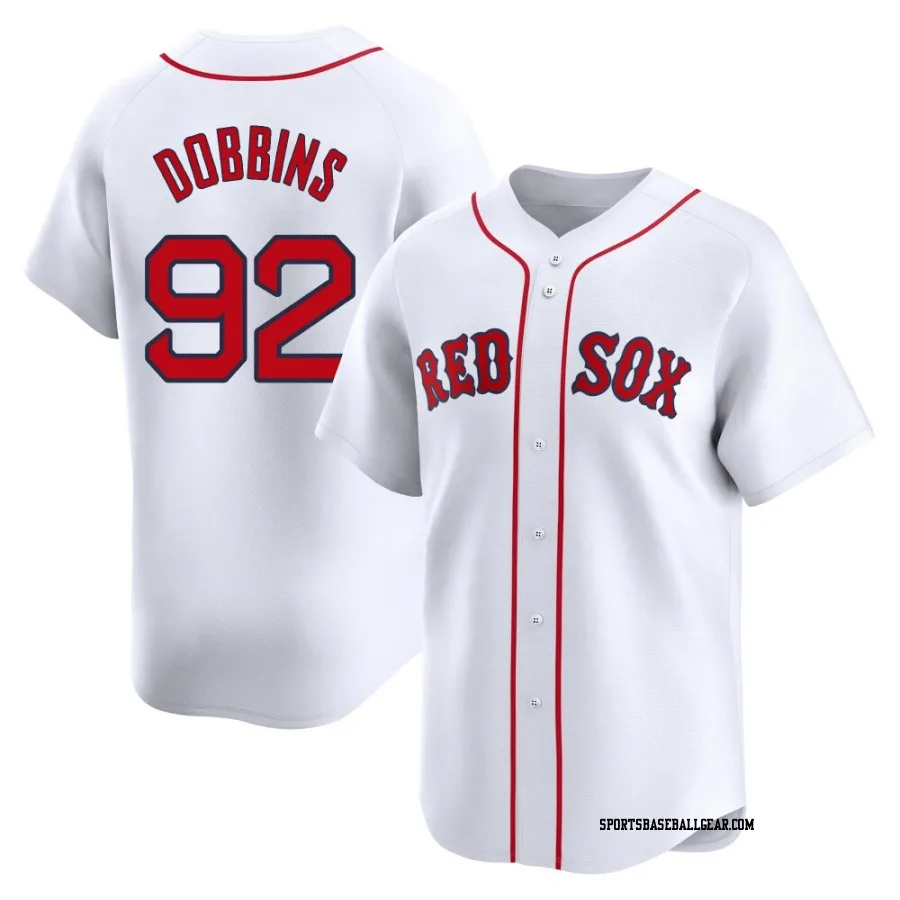 Hunter Dobbins Men's Boston Red Sox White Limited Home Jersey