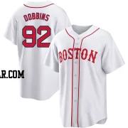 Hunter Dobbins Men's Boston Red Sox White Replica 2021 Patriots' Day Jersey