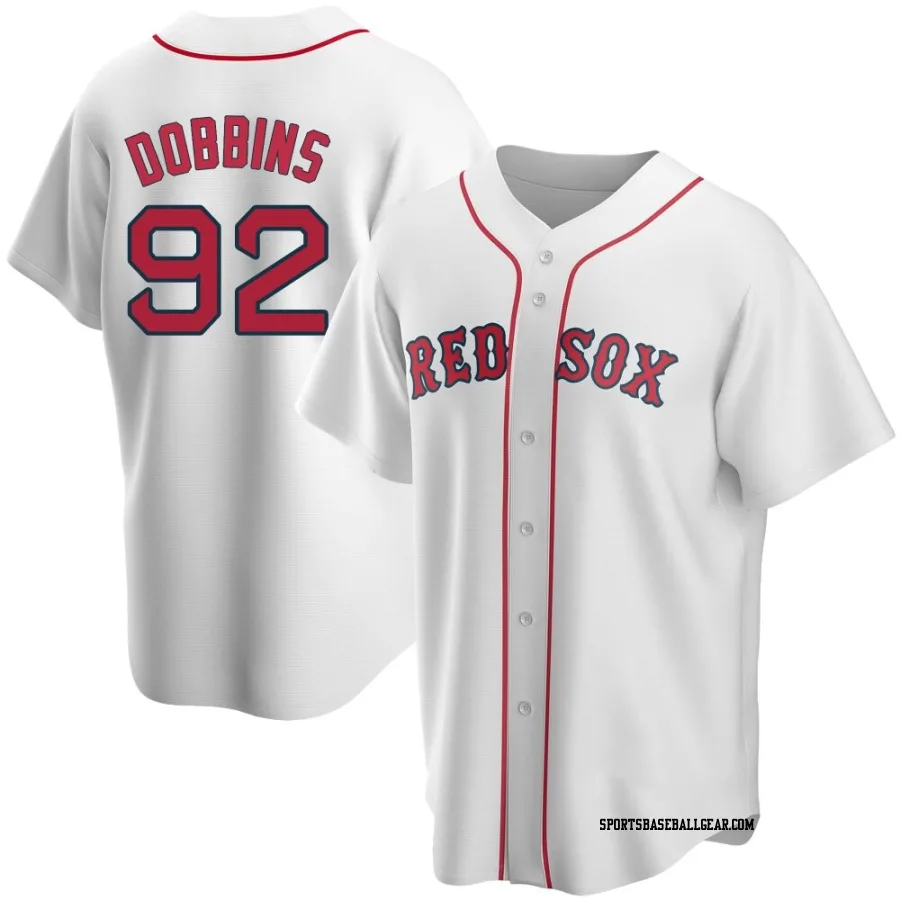 Hunter Dobbins Men's Boston Red Sox White Replica Home Jersey