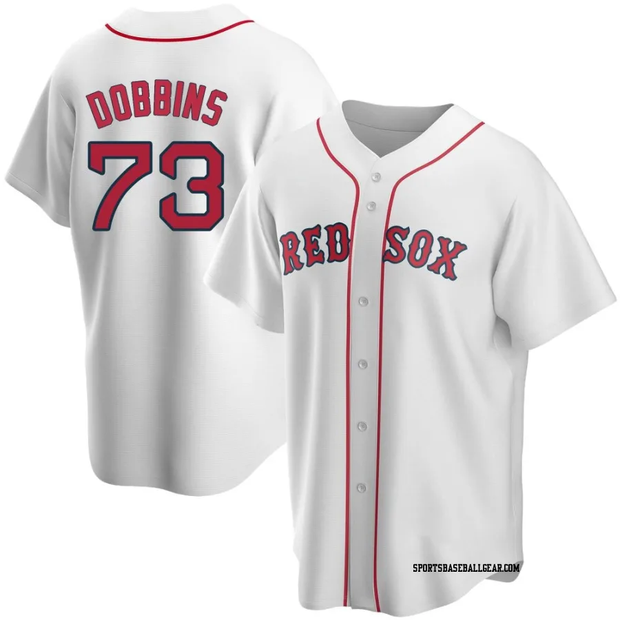 Hunter Dobbins Men's Boston Red Sox White Replica Home Jersey