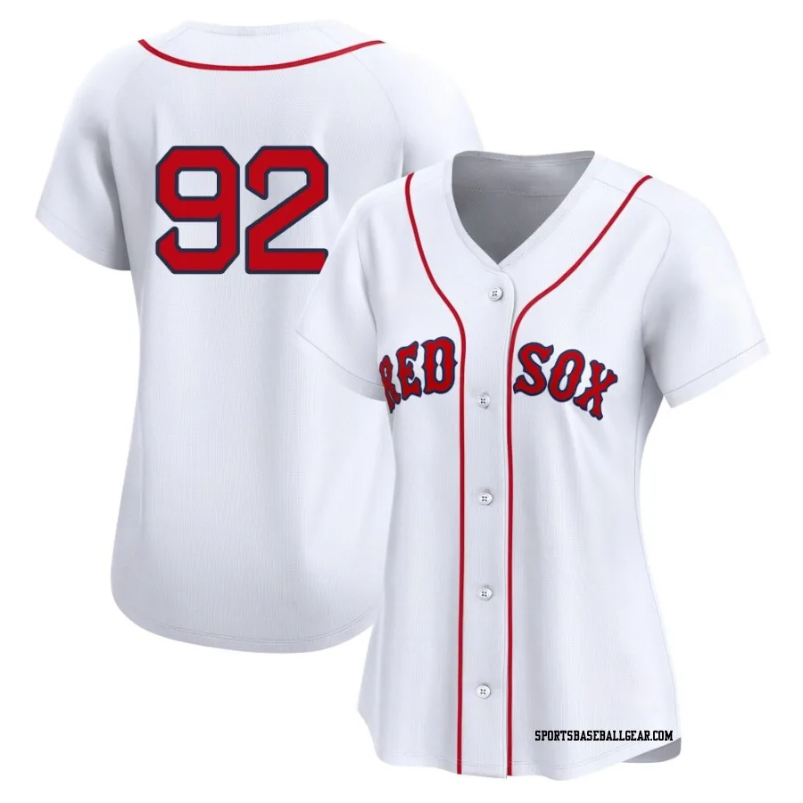 Hunter Dobbins Women's Boston Red Sox White Limited 2nd Home Jersey