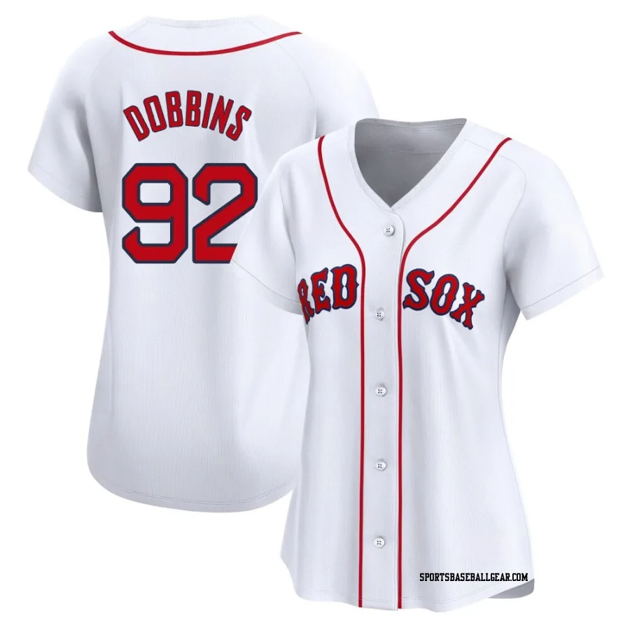 Hunter Dobbins Women's Boston Red Sox White Limited Home Jersey