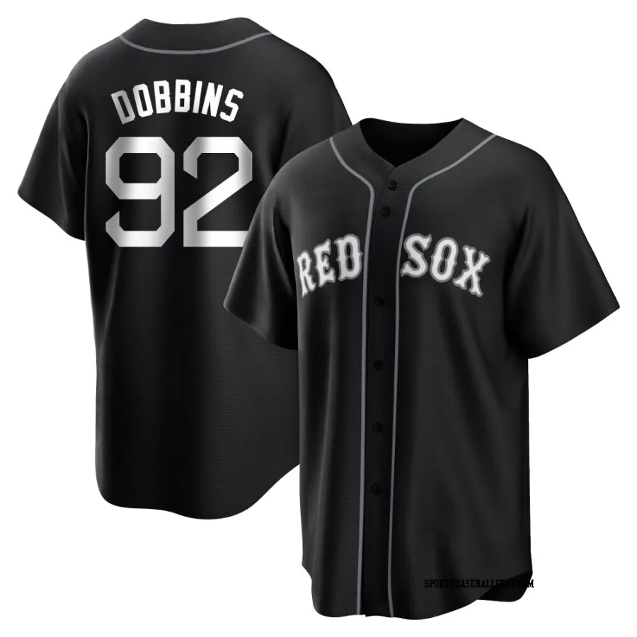 Hunter Dobbins Youth Boston Red Sox Black/White Replica Jersey
