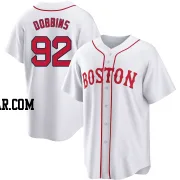 Hunter Dobbins Youth Boston Red Sox White Replica 2021 Patriots' Day Jersey