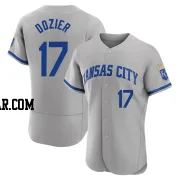 Hunter Dozier Men's Kansas City Royals Gray Authentic 2022 Road Jersey