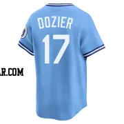 Hunter Dozier Men's Kansas City Royals Light Blue Limited Throwback Cooperstown Collection Jersey