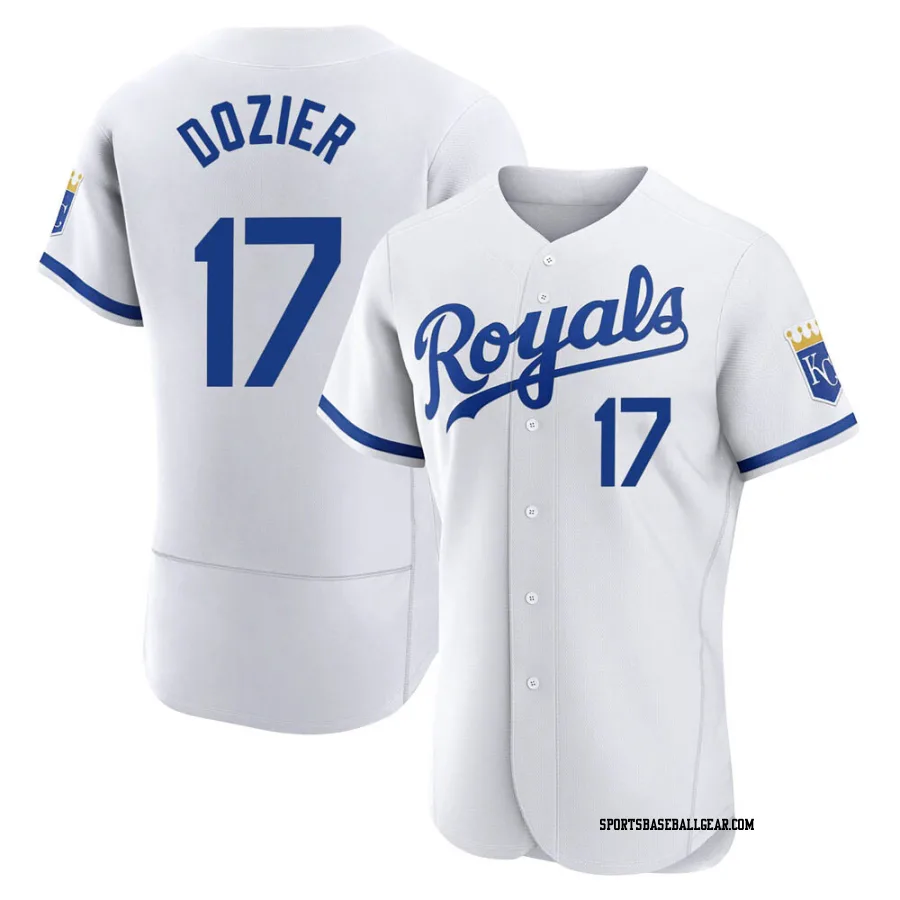 Hunter Dozier Men's Kansas City Royals White Authentic 2022 Home Jersey