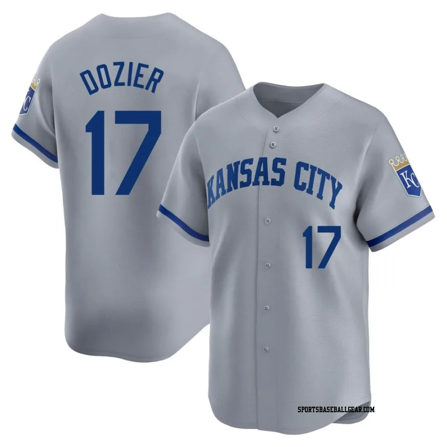 Hunter Dozier Youth Kansas City Royals Gray Limited Away Jersey