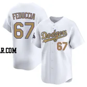 Hunter Feduccia Men's Los Angeles Dodgers Gold Limited White 2025 Collection Jersey