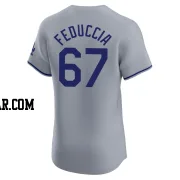 Hunter Feduccia Men's Los Angeles Dodgers Gray Elite Road Jersey