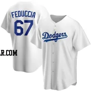 Hunter Feduccia Men's Los Angeles Dodgers White Replica Home Jersey