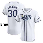 Hunter Feduccia Men's Tampa Bay Rays White Elite Home Jersey