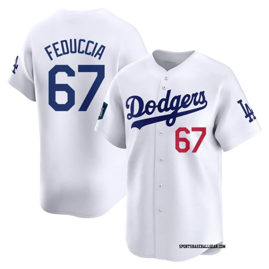 Hunter Feduccia Youth Los Angeles Dodgers White Limited 2024 World Tour Seoul Series Home Jersey