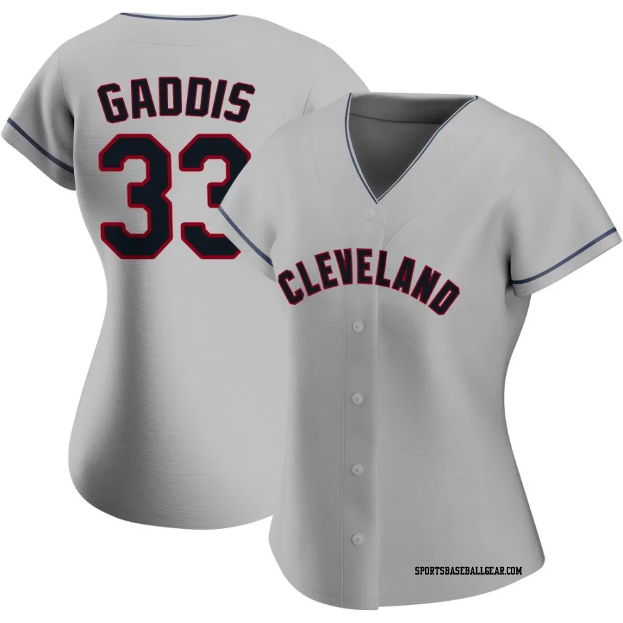 Hunter Gaddis Women's Cleveland Guardians Gray Authentic Road Jersey