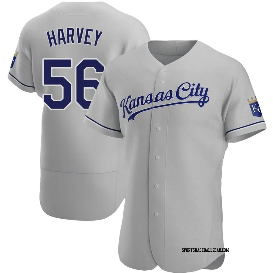 Hunter Harvey Men's Kansas City Royals Gray Authentic Road Jersey
