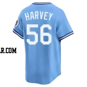 Hunter Harvey Men's Kansas City Royals Light Blue Limited Throwback Cooperstown Collection Jersey