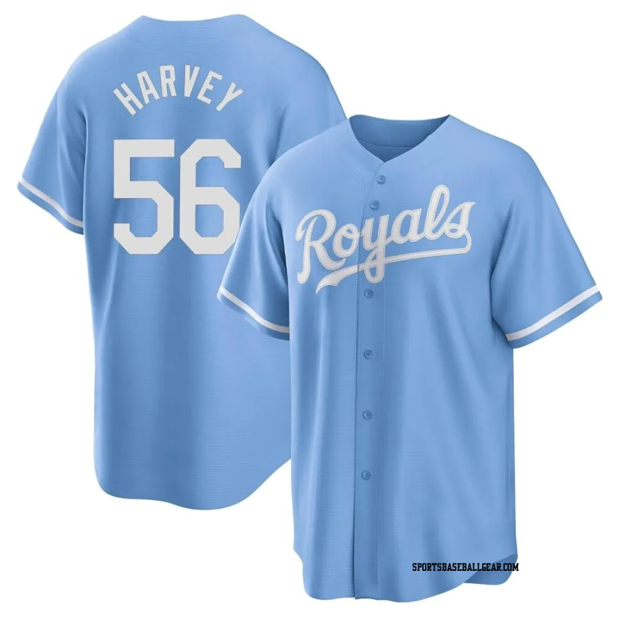 Hunter Harvey Men's Kansas City Royals Light Blue Replica 2022 Alternate Jersey