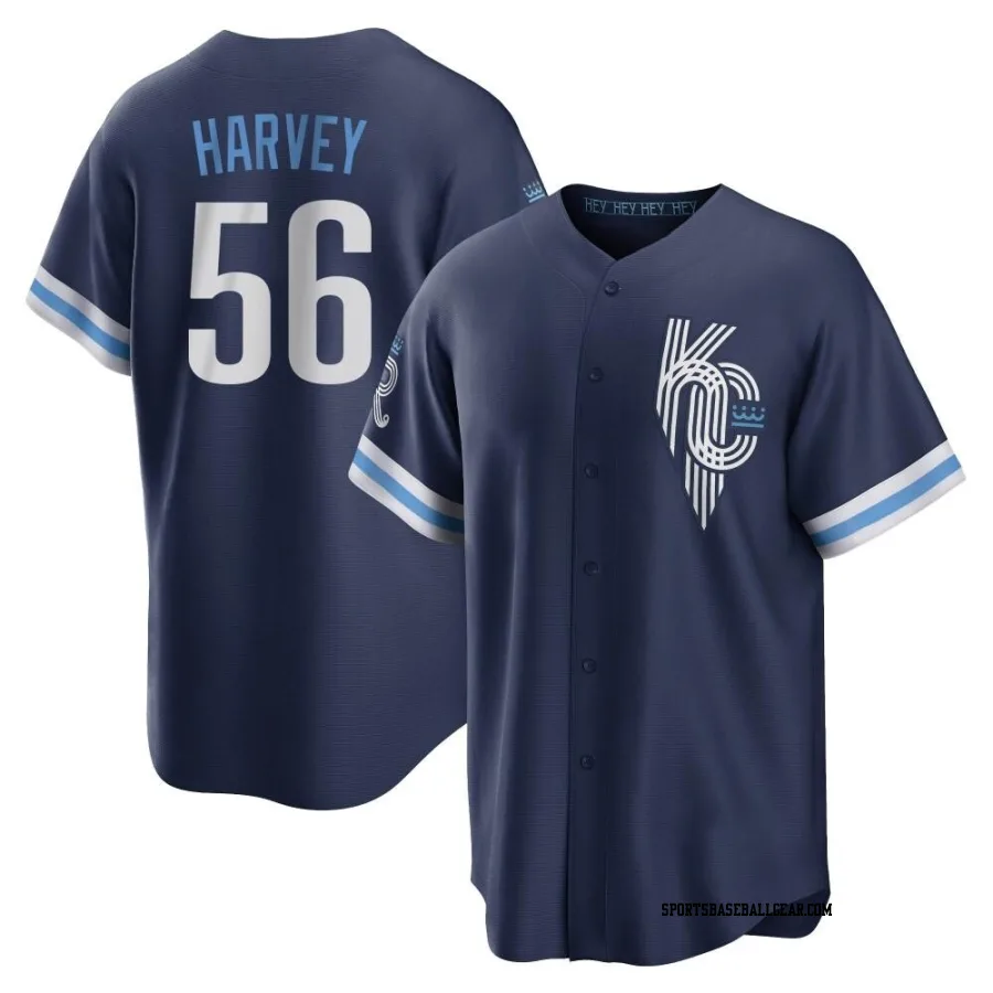 Hunter Harvey Men's Kansas City Royals Navy Replica 2022 City Connect Jersey