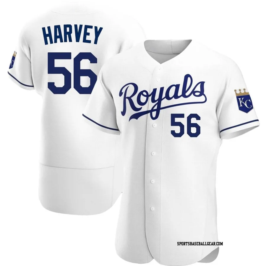 Hunter Harvey Men's Kansas City Royals White Authentic Home Jersey