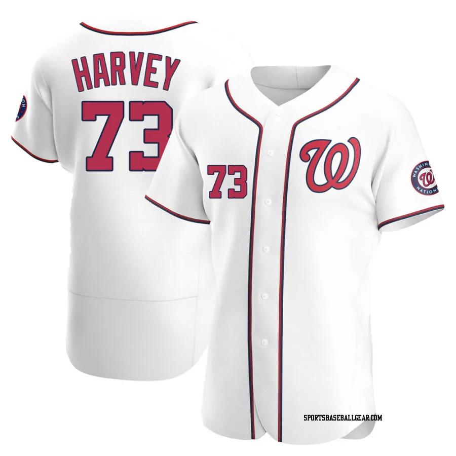 Hunter Harvey Men's Washington Nationals White Authentic Home Jersey