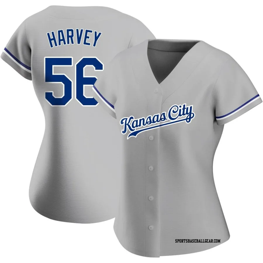 Hunter Harvey Women's Kansas City Royals Gray Replica Road Jersey