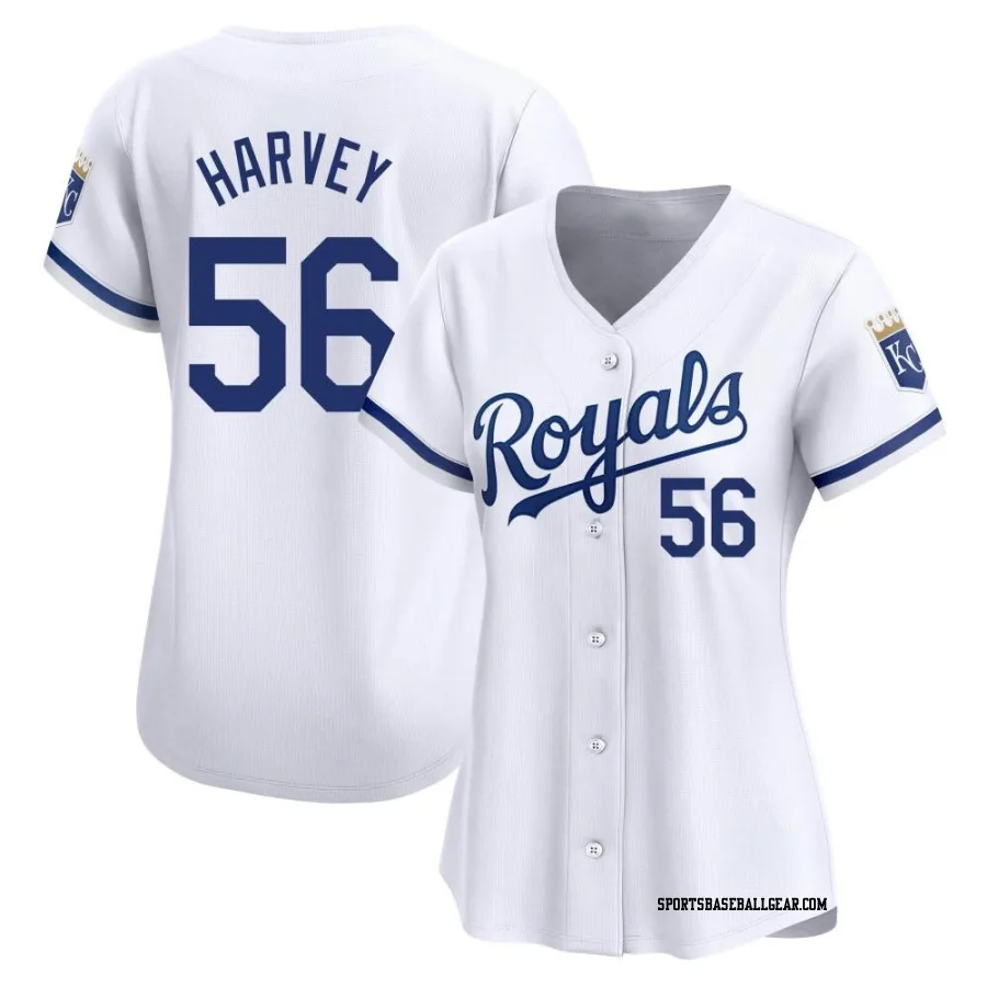 Hunter Harvey Women's Kansas City Royals White Limited Home Jersey