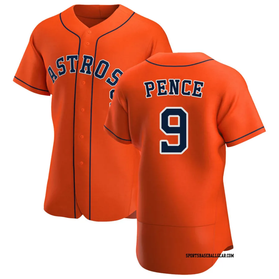 Hunter Pence Men's Houston Astros Orange Authentic Alternate Jersey